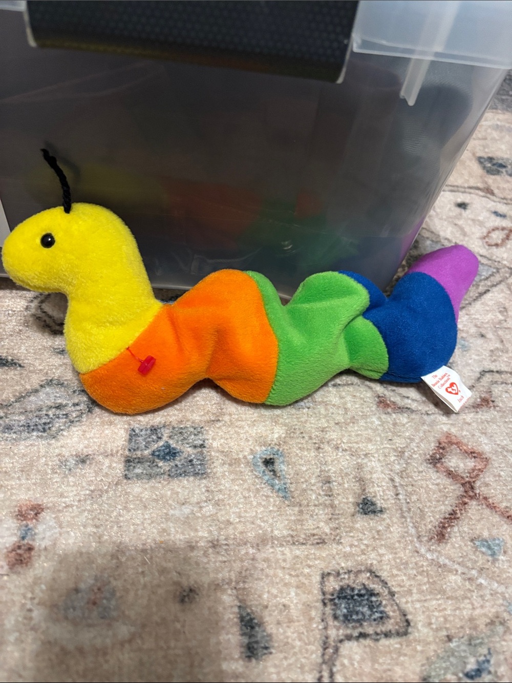 Ty Inch Rainbow Caterpillar Plush - Yellow, Orange, Green, Blue, Purple no tag